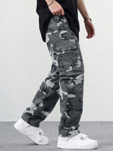 Fitwala™ Army Gray Utility Cargo Pants – Multi-Pocket Korean Streetwear Style
